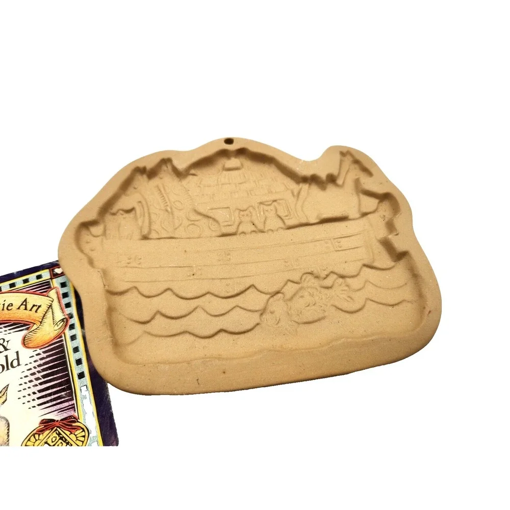 Brown Bag Cookie Art Mold 1996 Hill Design Noah's Ark with recipe book